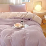 Ensemble Housse de Couette et Taie D’oreiller en Coton
