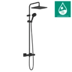Colonne de douche avec mitigeur thermostatique noir